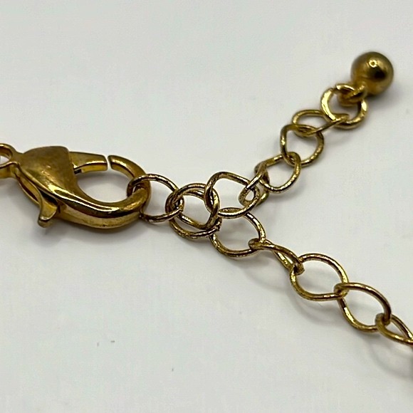 Vintage Tri-Layered Navy/Gold Chain Necklace. - Picture 6 of 6